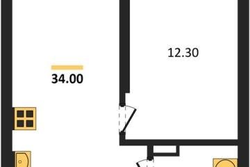 Фото №1: 1-комнатная квартира 34 м², 13/18 эт. - Краснодар, мкр. Прикубанский внутригородской округ,