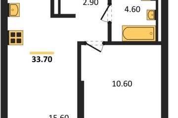 Фото №1: 1-комнатная квартира 33 м², 13/18 эт. - Краснодар, мкр. Прикубанский внутригородской округ,