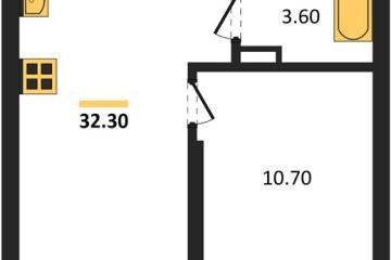 Фото №1: 1-комнатная квартира 32 м², 13/18 эт. - Краснодар, мкр. Прикубанский внутригородской округ,