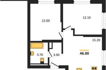 Фото №1: 2-комнатная квартира 46 м², 13/18 эт. - Краснодар, мкр. Прикубанский внутригородской округ,