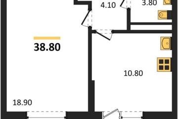 Фото №1: 1-комнатная квартира 38 м², 2/9 эт. - Краснодар, мкр. Прикубанский внутригородской округ,