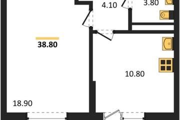 Фото №1: 1-комнатная квартира 38 м², 4/9 эт. - Краснодар, мкр. Прикубанский внутригородской округ,