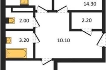 Фото №1: 2-комнатная квартира 62 м², 3/9 эт. - Краснодар, мкр. Прикубанский внутригородской округ,