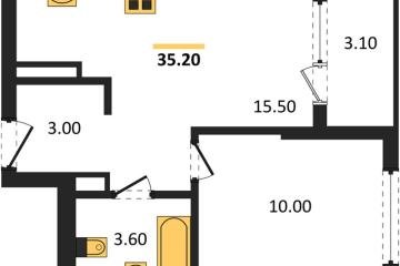 Фото №1: 1-комнатная квартира 35&nbsp;м², 5/18&nbsp;эт. - Краснодар, мкр. Прикубанский внутригородской округ, 