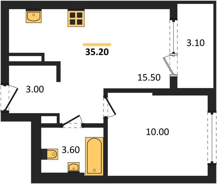 Фото №1: 1-комнатная квартира 35&nbsp;м², 5/18&nbsp;эт. - Краснодар, мкр. Прикубанский внутригородской округ