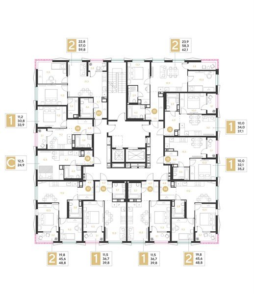 Фото №8: 1-комнатная квартира 37&nbsp;м², 14/18&nbsp;эт. - Краснодар, мкр. Прикубанский внутригородской округ