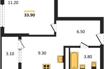 Фото №1: 1-комнатная квартира 33 м², 4/18 эт. - Краснодар, мкр. Прикубанский внутригородской округ,