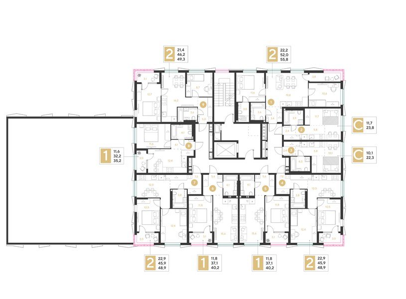 Фото №8: 1-комнатная квартира 35&nbsp;м², 2/9&nbsp;эт. - Краснодар, мкр. Прикубанский внутригородской округ
