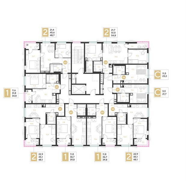 Фото №8: Студия 23&nbsp;м², 8/9&nbsp;эт. - Краснодар, мкр. Прикубанский внутригородской округ