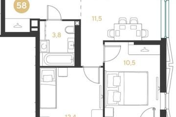 Фото №1: 2-комнатная квартира 48 м², 7/9 эт. - Краснодар, мкр. Прикубанский внутригородской округ,