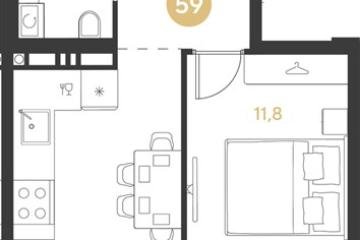 Фото №1: 1-комнатная квартира 39 м², 7/9 эт. - Краснодар, мкр. Прикубанский внутригородской округ,