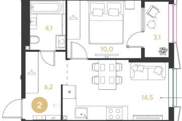 Фото №1: 1-комнатная квартира 37 м², 2/18 эт. - Краснодар, мкр. Прикубанский внутригородской округ,