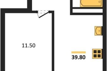 Фото №1: 1-комнатная квартира 39 м², 4/18 эт. - Краснодар, мкр. Прикубанский внутригородской округ,