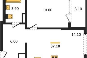 Фото №1: 1-комнатная квартира 37 м², 6/18 эт. - Краснодар, мкр. Прикубанский внутригородской округ,