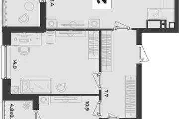 Фото №1: 2-комнатная квартира 64 м², 9/9 эт. - Краснодар, мкр. жилой комплекс Зелёная Территория,