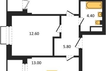 Фото №1: 2-комнатная квартира 55 м², 2/16 эт. - Яблоновский, мкр. ЖК Мегасити,