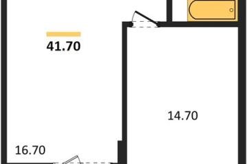 Фото №1: 1-комнатная квартира 41 м², 5/16 эт. - Яблоновский, мкр. ЖК Мегасити,