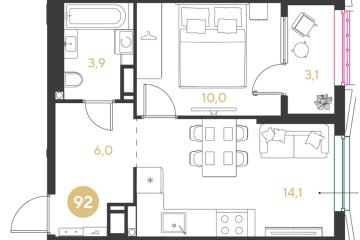 Фото №1: 1-комнатная квартира 37 м², 13/18 эт. - Краснодар, мкр. Прикубанский внутригородской округ,