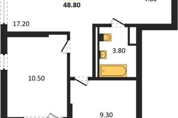 Фото №1: 2-комнатная квартира 48 м², 6/18 эт. - Краснодар, мкр. Прикубанский внутригородской округ,
