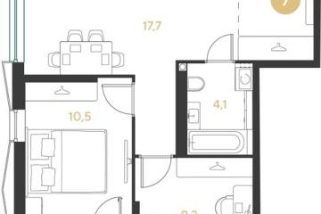 Фото №1: 2-комнатная квартира 49 м², 2/18 эт. - Краснодар, мкр. Прикубанский внутригородской округ,
