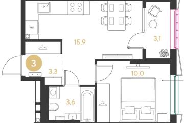 Фото №1: 1-комнатная квартира 35 м², 2/18 эт. - Краснодар, мкр. Прикубанский внутригородской округ,