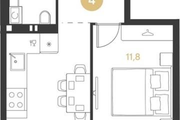 Фото №1: 1-комнатная квартира 40 м², 2/9 эт. - Краснодар, мкр. Прикубанский внутригородской округ,