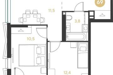 Фото №1: 2-комнатная квартира 48 м², 8/9 эт. - Краснодар, мкр. Прикубанский внутригородской округ,