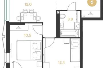 Фото №1: 2-комнатная квартира 48 м², 2/9 эт. - Краснодар, мкр. Прикубанский внутригородской округ,