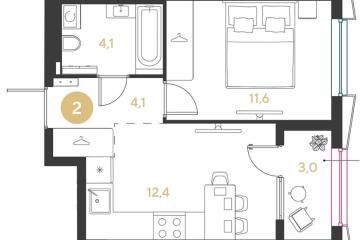 Фото №1: 1-комнатная квартира 35 м², 2/9 эт. - Краснодар, мкр. Прикубанский внутригородской округ,