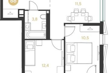 Фото №1: 2-комнатная квартира 48 м², 3/9 эт. - Краснодар, мкр. Прикубанский внутригородской округ,