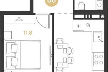 Фото №1: 1-комнатная квартира 39 м², 3/9 эт. - Краснодар, мкр. Прикубанский внутригородской округ,