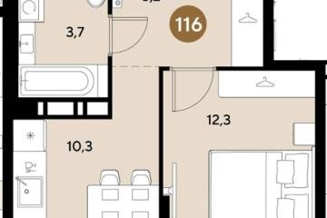 Фото №1: 1-комнатная квартира 31 м², 15/18 эт. - Краснодар, мкр. ЖК Грейд,