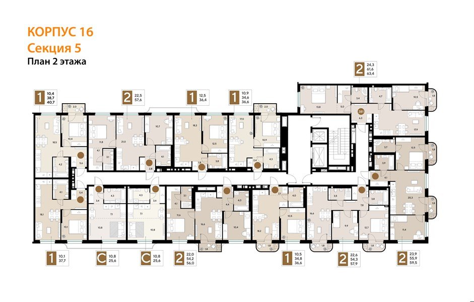 Фото №8: 1-комнатная квартира 37&nbsp;м², 2/18&nbsp;эт. - Краснодар, Прикубанский внутригородской округ, ЖК Грейд, мкр. ЖК Грейд