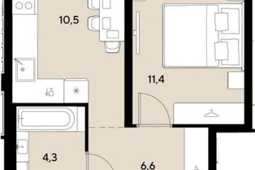 Фото №1: 1-комнатная квартира 34 м², 2/18 эт. - Краснодар, мкр. ЖК Грейд,