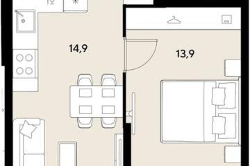 Фото №1: 1-комнатная квартира 37 м², 6/18 эт. - Краснодар, мкр. ЖК Грейд,