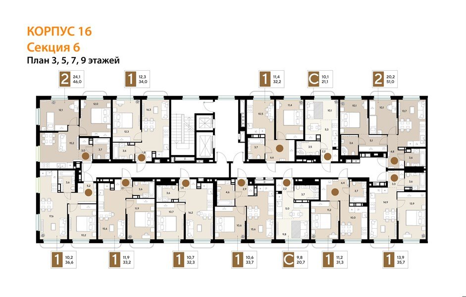 Фото №8: Студия 21&nbsp;м², 3/18&nbsp;эт. - Краснодар, Прикубанский внутригородской округ, ЖК Грейд, мкр. ЖК Грейд