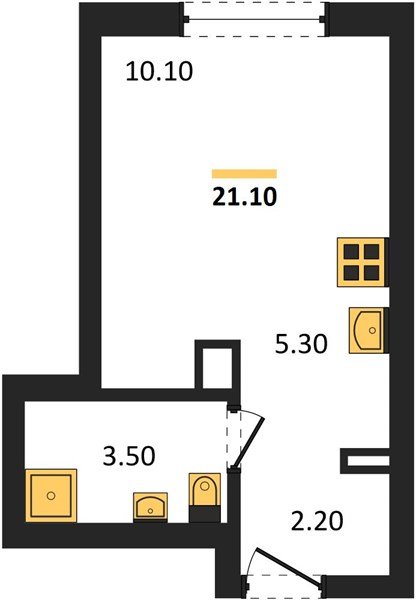 Фото №1: Студия 21&nbsp;м², 3/18&nbsp;эт. - Краснодар, Прикубанский внутригородской округ, ЖК Грейд, мкр. ЖК Грейд