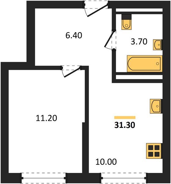 Фото №1: 1-комнатная квартира 31&nbsp;м², 3/18&nbsp;эт. - Краснодар, Прикубанский внутригородской округ, ЖК Грейд, мкр. ЖК Грейд