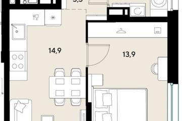 Фото №1: 1-комнатная квартира 35 м², 11/18 эт. - Краснодар, мкр. ЖК Грейд,