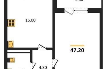 Фото №1: 1-комнатная квартира 47 м², 4/21 эт. - Краснодар, мкр. Черёмушки,