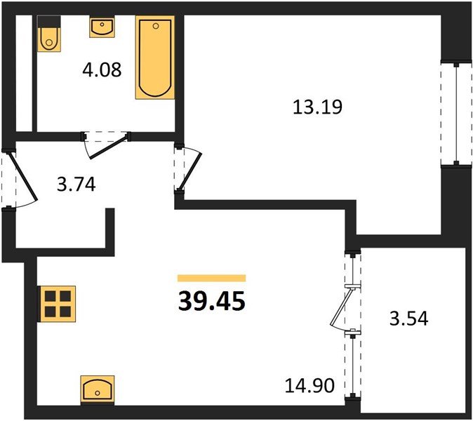 Фото №1: 1-комнатная квартира 39&nbsp;м², 15/18&nbsp;эт. - Краснодар, Карасунский внутригородской округ, Хлопчато-бумажный Комбинат, мкр. жилой квартал Патрики