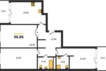 Фото №1: 3-комнатная квартира 96 м², 14/18 эт. - Краснодар, мкр. жилой квартал Патрики,