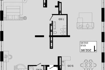 Фото №1: 1-комнатная квартира 202 м², 16/18 эт. - Краснодар, мкр. жилой квартал Патрики,