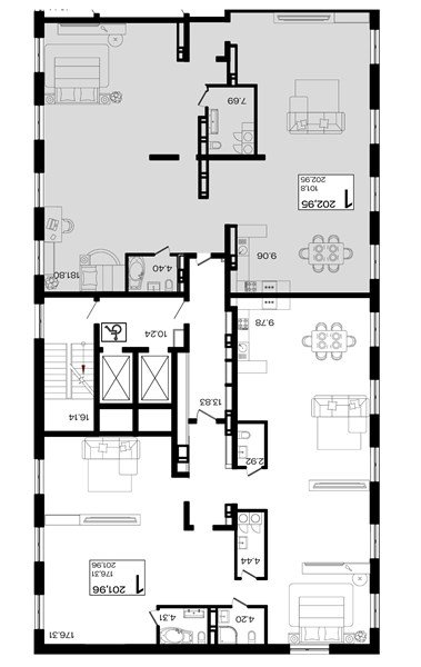 Фото №8: 1-комнатная квартира 202&nbsp;м², 16/18&nbsp;эт. - Краснодар, Карасунский внутригородской округ, Хлопчато-бумажный Комбинат, мкр. жилой квартал Патрики