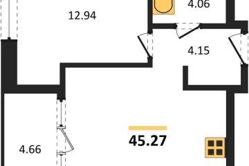 Фото №1: 1-комнатная квартира 45 м², 12/18 эт. - Краснодар, мкр. жилой квартал Патрики,