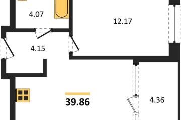 Фото №1: 1-комнатная квартира 39 м², 10/18 эт. - Краснодар, мкр. жилой квартал Патрики,