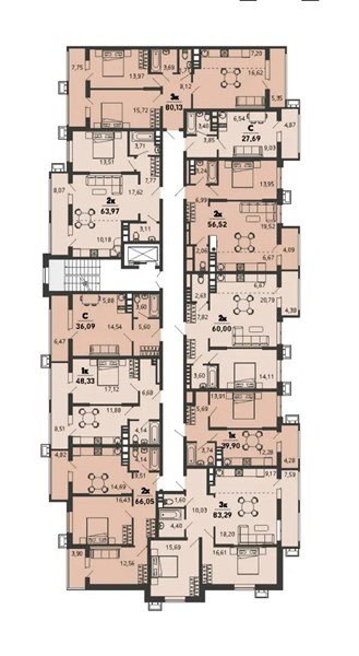 Фото №8: 1-комнатная квартира 48&nbsp;м², 3/9&nbsp;эт. - Знаменский, Карасунский внутригородской округ, мкр. Родные Просторы