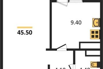 Фото №1: 1-комнатная квартира 45 м², 4/8 эт. - Краснодар, мкр. жилой комплекс Югге,