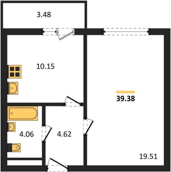 Фото №1: 1-комнатная квартира 39&nbsp;м², 1/16&nbsp;эт. - Краснодар, Прикубанский внутригородской округ, Восточный, мкр. жилой комплекс Квартал № 6