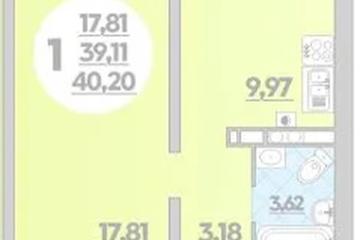 Фото №1: 1-комнатная квартира 40 м², 7/8 эт. - Лабинск, мкр. ЖК Первый, ул. Калинина, 309
